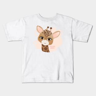 Cute Cool Giraffe Vector Design Kids T-Shirt